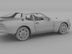porsche 944s w interior rev 3D Model
