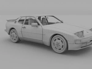 porsche 944s w interior rev 3D Model
