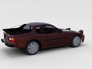 porsche 944s w interior rev 3D 모델