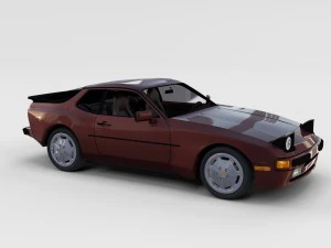 porsche 944s w interior rev 3D Model