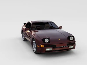 porsche 944s w interior rev 3D Model