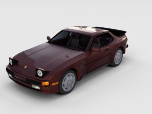 porsche 944s w interior rev 3D 모델