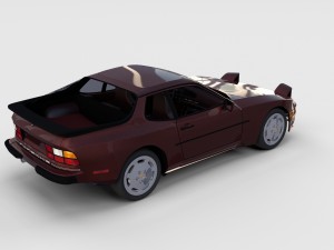 porsche 944s w interior rev 3D 모델
