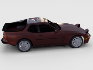 porsche 944s w interior rev 3D 모델