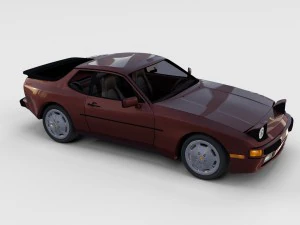 porsche 944s w interior rev 3D Model