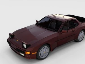porsche 944s w interior rev 3D Model