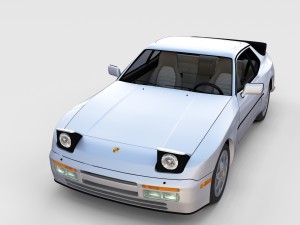 porsche 944 s2 with interior Modèle 3D