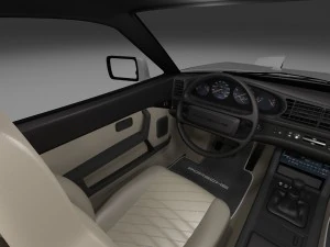 porsche 944 s2 with interior 3D Model
