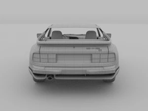porsche 944 s2 with interior 3D Model