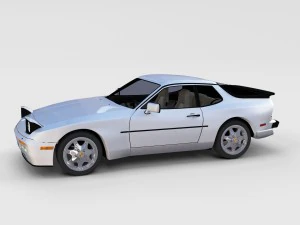 porsche 944 s2 with interior 3D Model