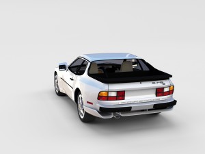 porsche 944 s2 with interior Model 3D