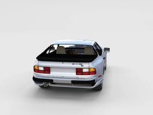 porsche 944 s2 with interior 3D Model