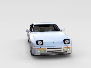 porsche 944 s2 with interior Model 3D