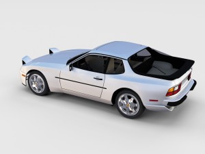 porsche 944 s2 with interior Model 3D