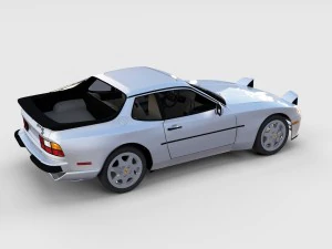 porsche 944 s2 with interior 3D Model