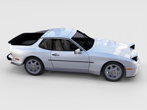 porsche 944 s2 with interior Model 3D