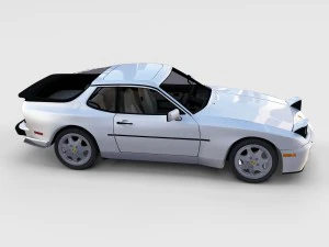 porsche 944 s2 with interior 3D Model