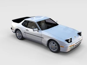 porsche 944 s2 with interior 3D Model