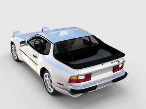 porsche 944 s2 with interior 3D Model