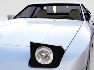 porsche 944 s2 with interior 3D Model