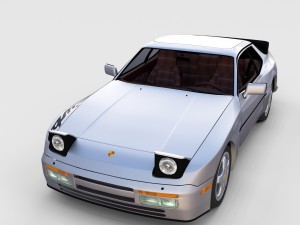 porsche 944 turbo s with interior rev Modèle 3D