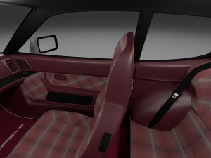 porsche 944 turbo s with interior rev Model 3D