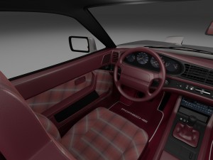 porsche 944 turbo s with interior rev Model 3D