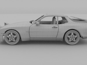 porsche 944 turbo s with interior rev Model 3D