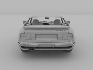 porsche 944 turbo s with interior rev Model 3D