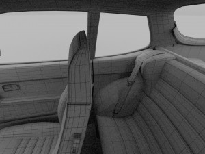 porsche 944 turbo s with interior rev Model 3D