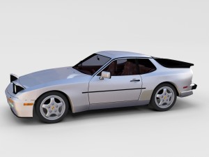 porsche 944 turbo s with interior rev Model 3D