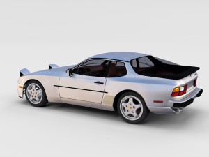 porsche 944 turbo s with interior rev Model 3D