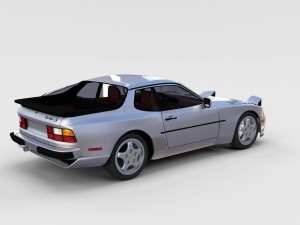 porsche 944 turbo s with interior rev Model 3D