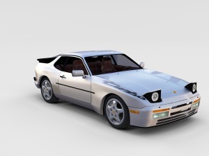 porsche 944 turbo s with interior rev Model 3D