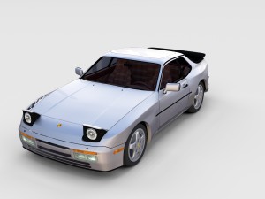 porsche 944 turbo s with interior rev Model 3D
