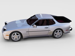 porsche 944 turbo s with interior rev Model 3D