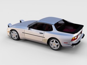 porsche 944 turbo s with interior rev Model 3D