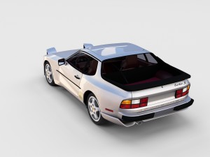 porsche 944 turbo s with interior rev Model 3D