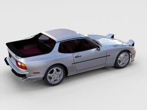 porsche 944 turbo s with interior rev Model 3D