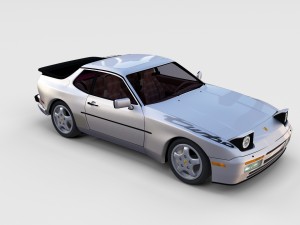 porsche 944 turbo s with interior rev Model 3D