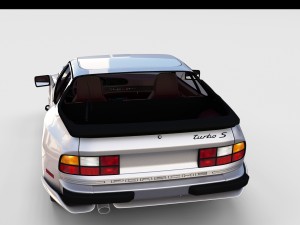 porsche 944 turbo s with interior rev Model 3D