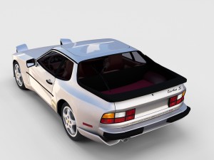 porsche 944 turbo s with interior rev Model 3D