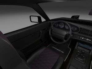 porsche 944 turbo with interior rev 3D Model