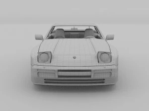 porsche 944 turbo with interior rev 3D Model