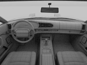 porsche 944 turbo with interior rev 3D Model