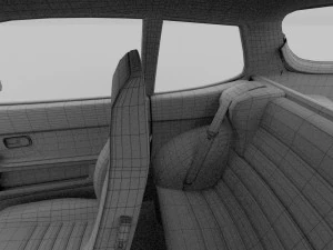 porsche 944 turbo with interior rev 3D Model