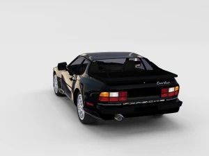 porsche 944 turbo with interior rev 3D Model