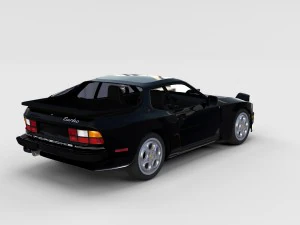 porsche 944 turbo with interior rev 3D Model
