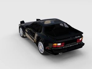 porsche 944 turbo with interior rev 3D Model