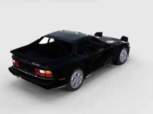 porsche 944 turbo with interior rev 3D Model